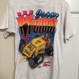 White Jason McCord Nascar Vintage Tee